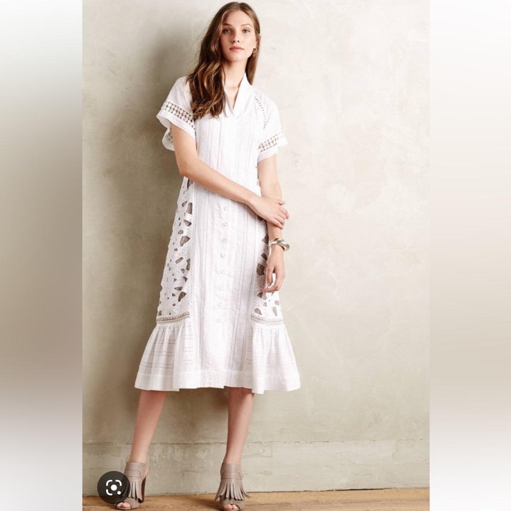 Anthropologie Sunlace Shirtdress by Byron Lars